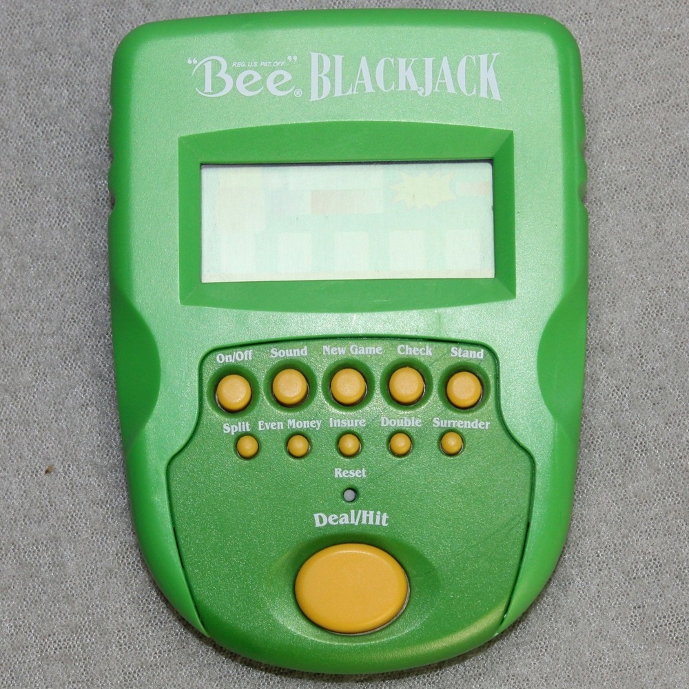 Bee‎ Blackjack Handheld Electronic Game Vintage 2003 Techno Tested & Works